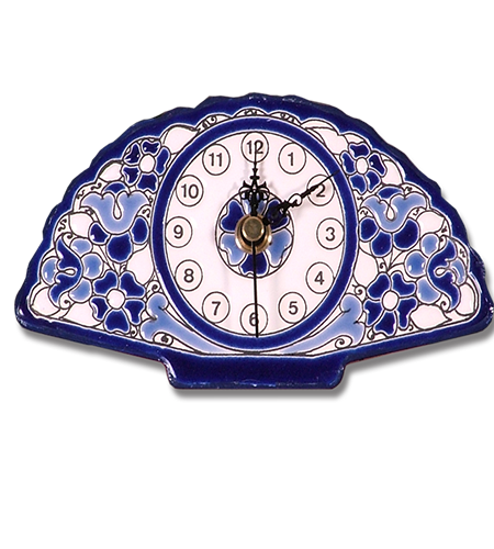 abanico reloj de cerámica